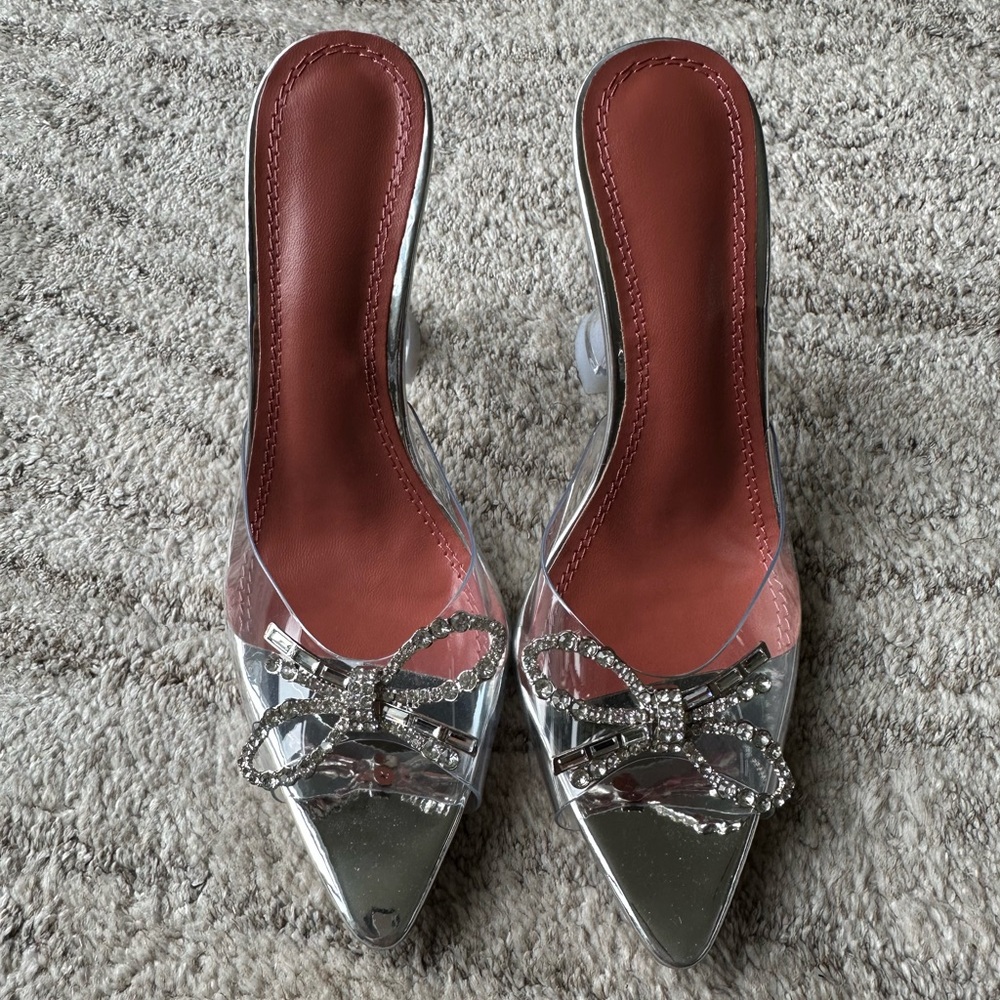 Clear Embellished heels